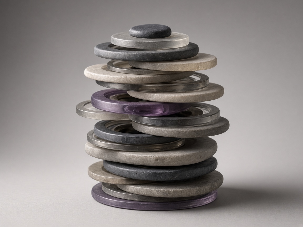 Stacked rings suggesting accumulated experience